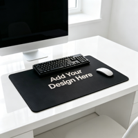 Tapis de bureau en tissu imperméable avec base en caoutchouc naturel, grand protecteur de table pour poste de travail, tapis de souris XXL pour bureau avec bords renforcés