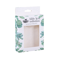 Boîte à languette en carton écologique personnalisée avec fenêtre transparente, emballage non toxique pour attache-sucette bébé