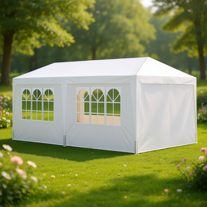 Carpa Blanca para Fiestas de Boda, 10x20 Pies, Estructura de Aluminio, Poliéster, Apertura Rápida, Tipo Extendido, Carpa de Verano - Product Image 2