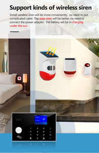 TY-108 Tuya Smart WIFI 2G/4G GSM Home Security Alarm <b>System</b> Burglar Kit <b>Wireless</b> Wired With Google Alexa <b>Camera</b> House Protection - Product Image 3