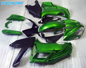 Carenados Verdes y Negros para <span class=keywords><strong>Kawasaki</strong></span> Ninja <span class=keywords><strong>ER</strong></span>-<span class=keywords><strong>6F</strong></span> 2012 2013 2014 2015 <span class=keywords><strong>2016</strong></span> 650R ER6F, Piezas de Repuesto para Motocicleta - Product Image 1