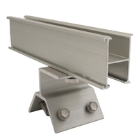Système de panneaux solaires en aluminium trapézoïdal industriel anodisé, rail solaire, tôle de toiture, support de carport, pince solaire