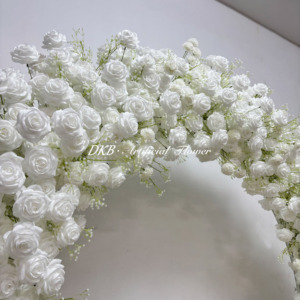 ดอกกุหลาบเทียมสีขาวตกแต่งซุ้มแต่งงานซุ้มดอกไม้ประดิษฐ์สีขาวสำหรับตกแต่งงานแต่งงาน - Product Image 5