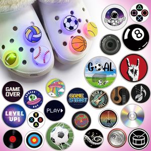 Offre Spéciale : Breloques LED Personnalisées Imprimées UV, Étanche, Colorées, Thème Musique, Sport, <span class=keywords><strong>Alien</strong></span>, pour Sabots – Accessoires Lumineux pour Chaussures - Product Image 1