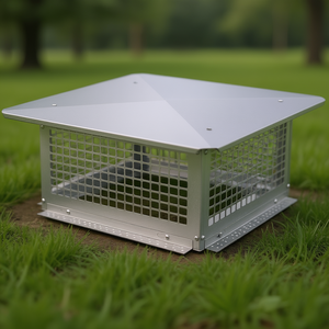 Tapa de Chimenea de 17 x 17 Pulgadas, Cubierta de Malla de Acero Inoxidable 304 para Chimenea, Accesorios para Chimenea, Diseño Minimalista - Product Image 2