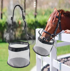 Alimentatore per <span class=keywords><strong>cavalli</strong></span> in rete pesante con tracolla regolabile Comfort collo cuscinetto traspirante borsa per il naso - Product Image 5