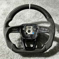 Volant en fibre de carbone avec bouton de démarrage pour Audi A6L Q3 Q5 A3 A4 B9 A5 B8 A6 S5 A7 S3 S4 RS3 RS5 RS7 RS6 C8