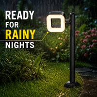 Lampadaire LED d'extérieur OEM AC85-260V, design ovale moderne, éclairage uniforme pour jardins, terrasses et espaces de loisirs extérieurs