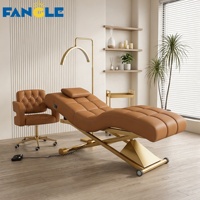 Table de massage électrique haut de gamme pour salon de beauté, lit de soin du visage, lit de cosmétique et de cils avec mécanisme de levage intégré