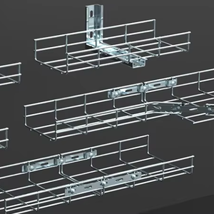 High-quality Electro-galvanized Steel Grid Line Net Cable Tray for Construction Industry Custom Color Available - Product Image 1
