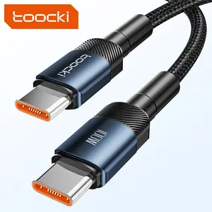 Кабель PD для быстрой зарядки Toocki-USB C, плетеный кабель для передачи данных, тип C-5A, полипропилен, 100 Вт, 1 м, 2 м, 3 м, Emark