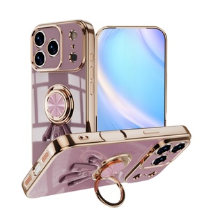 เคสโทรศัพท์เคลือบหรูหรา ลายอวกาศ พร้อมที่วางแหวน 3 มิติ สำหรับ iPhone 17 17 Air 16 15 14 13 12 11 Pro Max XS Max ป้องกันกล้อง - Product Image 3