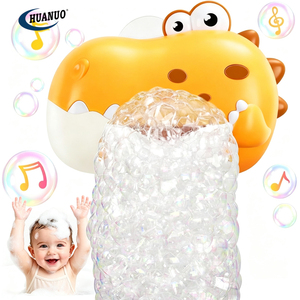 Juguetes de Baño para Bebés, Máquina de Burbujas de Baño Recargable con Forma de Dinosaurio y Música, Juguetes de <span class=keywords><strong>Bañera</strong></span> para Niños Pequeños, Generador de Burbujas para Niños - Product Image 1
