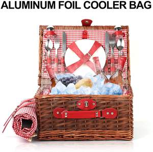 Cesta de mimbre para <span class=keywords><strong>picnic</strong></span> a la venta con cesto de muñecas para <span class=keywords><strong>2</strong></span> <span class=keywords><strong>personas</strong></span> - Product Image 2