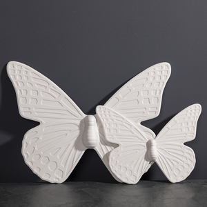 Merlin Living, mariposa de cerámica moderna, decoración de escritorio, accesorio dorado multicolor para el hogar, diseño Art <span class=keywords><strong>Deco</strong></span> para sala de estar - Product Image 2