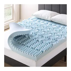 4 cm thick European Single home-use Memory Foam Mattress Topper With 5 Zones and Gel Infusion