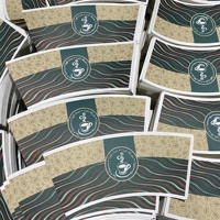 Papier d'éventail de tasse de papier enduit de pe 150gsm 170gsm 190gsm papier d'éventail pour le logo imprimé de tasses