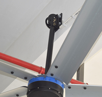 Ventilateurs industriels HVLS, ventilateurs de plafond durables de grande taille pour écuries de chevaux, écuries de bétail, contrôle de la vitesse à fréquence variable, entrepôt, station