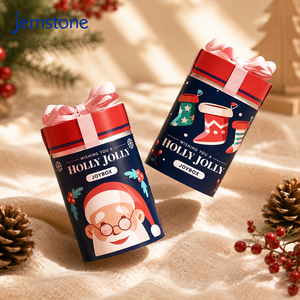 Factory Direct Custom Santa Holiday Paper Tube for Christmas Gift Packaging High Quality Round Cardboard Cylinder <b>Container</b> Box - Product Image 1