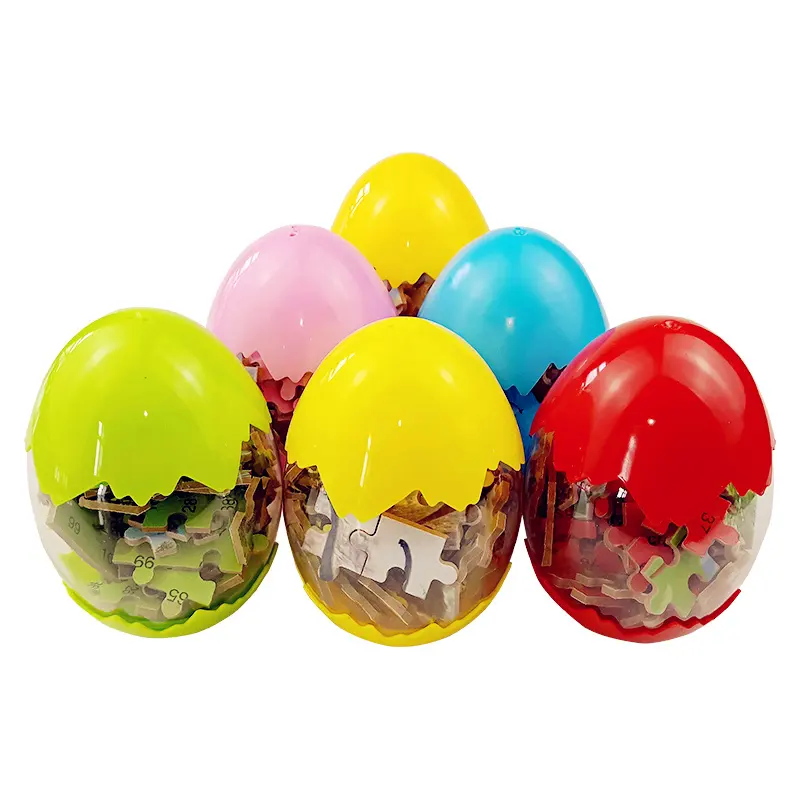 New Arrival 60 pieces Dinosaur Eggs Wooden Jigsaw Puzzles Set Animal Wood Puzzle Toys Creative Toy For Kids Children boys&girls