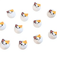 Jouet Squishy Chaton Calico Mignon de Dessin Animé, Gadget à Presser Doux à Rebond Lent pour Récompense Scolaire ou Petite Attention pour Étudiants