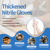 12 gants jetables en nitrile semi-transparents
