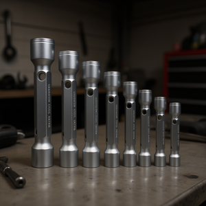 Juego de llaves de vaso 290 E/8, 8 piezas, métricas, con accionamiento hexagonal, para reparación automotriz - Product Image 1