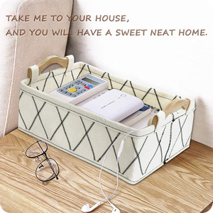 Panier de rangement en feutre personnalisé pour bureau, cosmétiques, maquillage, sous-vêtements, chaussettes, <span class=keywords><strong>soutien</strong></span>-<span class=keywords><strong>gorge</strong></span>, avec poignée en bois - Vente en gros - Product Image 5