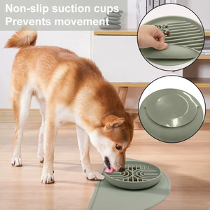 Top Sellers Silicone Slow Feeder <strong>Dog</strong> <strong>Bowl</strong> Suction Cups Waterproof Pet Feeding Mats with High Lips with <strong>Dog</strong> <strong>Bowl</strong> <strong>Set</strong> - Product Image 4
