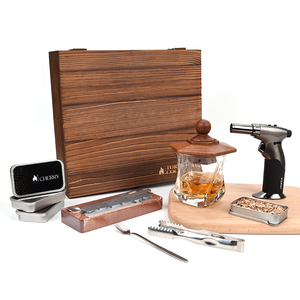 Weibu 2023 Tốt Nhất Nhà Cung Cấp Whiskey Hút Kit Cocktail Hút Thuốc Kit Với Gỗ Chip Và Whiskey Đá Trong Hộp Gỗ - Product Image 4