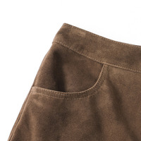 Shorts en daim de mouton véritable Jancoco pour femmes, shorts en daim véritable, shorts en daim doux et luxueux à la mode