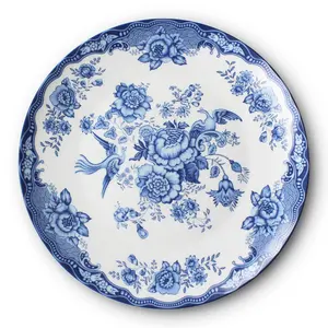 Ceramic Dishes Set Jiakun Ceramics Hot Sale Decor Round Dishes Plates Porcelain Dinner Set Vintage Ceramic Plate