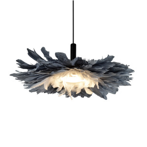 <span class=keywords><strong>Plafonnier</strong></span> à plumes avec télécommande, luminaire décoratif de plafond, art moderne, luminaire créatif, 50CM, 100CM - Product Image 4