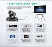 Cámara PTZ Profesional G074K10X con Control Remoto, Micrófono Integrado, Conexión USB Tipo A para Micrófono de Conferencia