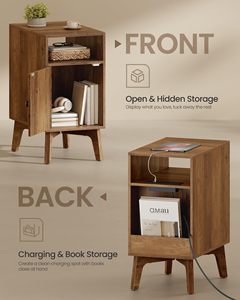 Table console moderne en bois SENYU avec armoire de rangement et étagère ouverte pour le mobilier de salon - Product Image 6