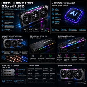 Tarjeta Gráfica de Escritorio ASU Astral GeForce RTX 5090 OC, MXM PCI 5.0, 32GB GDDR7, DP 2.1, 3.8 Ranuras, 4 Ventiladores Axial-tech, Usada, PCIe 5.0 - Product Image 1