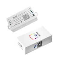 Contrôleur LED RGB intelligent TUYA SP108E avec application mobile et variateur Wi-Fi et télécommande colorée jusqu'à 2048 pixels, charge maximale 3W