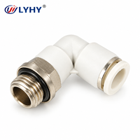 Raccord coudé rapide en laiton PL 12 mm pour tuyau pneumatique, surface lisse, filetage BSPT 1/4, 1/8, 3/8, 1/2 po, 8 mm, raccord pivotant à pousser NGS