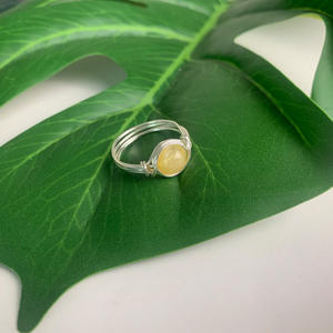 Anelli Artigianali in Filo per Donne, Anelli con Pietre Preziose Placcati Argento, Pietre Avvolte Ametista Agata Lava Quarzo Naturale Curativo - Product Image 3