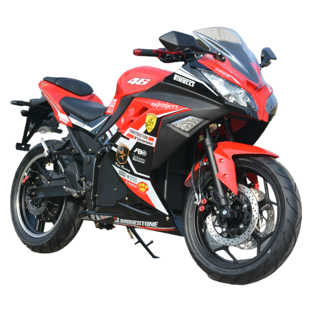 Factory Export Electric Motorcycle Big Sports Bike with 72v Adult Battery Road Racing Ninja Little Ninja Electric Motorcycle