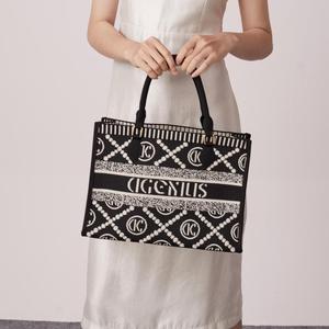 Chất lượng cao sang trọng của phụ nữ công suất lớn buổi tối sự kiện Tote Túi tùy chỉnh-thực hiện mô hình hình học Vai Túi - Product Image 4