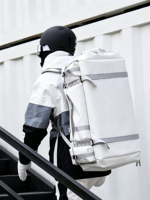Sac à dos multifonctionnel 55L pour homme en tissu Oxford résistant à l'eau, pour ski/snowboard, avec compartiment pour chaussures technique, double bretelles, grande capacité