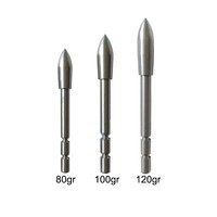 Pointe de flèche en acier inoxydable de 4,2 mm, 80/100/120 grains, accessoire de bricolage pour la pratique du tir à l'arc, la chasse et le tir sportif