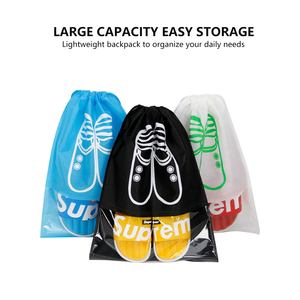 Bolsa de almacenamiento de zapatos reciclable de primera calidad ecológica, organizador de cordón impermeable a prueba de polvo, bolsa de compras de tela no tejida - Product Image 4