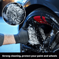 Gants de nettoyage de roues de voiture en microfibre ultra doux et sans rayures & mitaines de lavage de pneus pour le detailing automobile - 3 couleurs