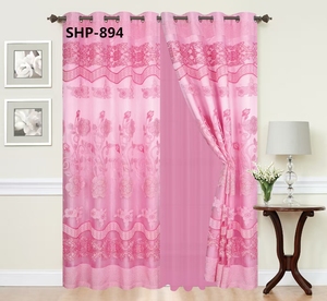 <span class=keywords><strong>Rideaux</strong></span> en tulle à œillets, élégants, brodés, à <span class=keywords><strong>double</strong></span> couche, motif floral, avec cantonnière, occultants, 100 % polyester, toutes saisons, style américain - Product Image 2