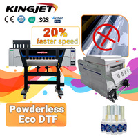 Nueva Impresora DTF Ecológica sin Polvo de 60 cm con Cabezal Epson Li3200, Tinta de Pigmento, Película PET, Alta Productividad, Totalmente Automática, 1 Año de Garantía