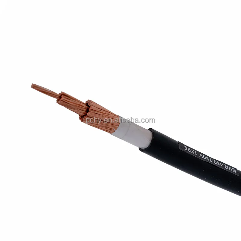 Bvr Thw Thhn Elektrische Draad Kabel 1.5Mm 2.5Mm 4Mm 10Mm 16Mm Enkele Kern Pvc Geïsoleerde Koperen Kabel Draad