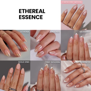 Kit de Faux Ongles de Luxe BTArtbox à Coller avec Colle et Lime à Ongles – Vente en Gros, Courts, French Manucure, Gel Souple, Couverture Complète - Product Image 4