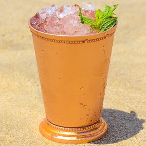 PARIJAT HANDICRAFT 12 Ounce Pure Copper American Style Solid Pattern Reusable Moscow Mule Mint Julep <b>Cup</b> Home - Product Image 3
